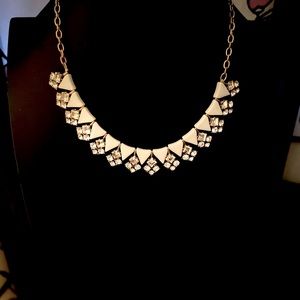 J Crew Chrystal rhinestone and acrylic statement necklace